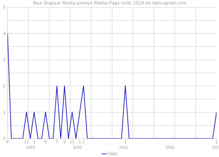 Blue Snapper Media Limited (Malta) Page visits 2024 